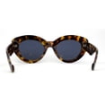 thumbnail image 4 of Womens Thick Plastic Mod Fashion Large Cat Eye Sunglasses Tortoise Black, 4 of 4