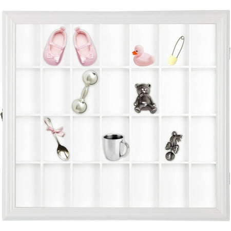 Shot Glass Display Case - White Shot Glass Case