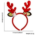 thumbnail image 4 of Yoyauz Christmas Bow Headband Christmas Bow Headband Red Green Headband Christmas Holiday Headband Cute Headband Ladies Girls Holiday Party Clothing Supplies Gifts, 4 of 5