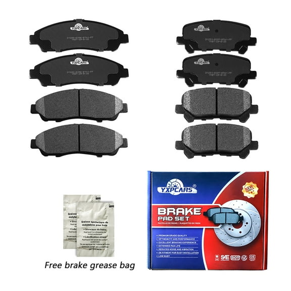 Front & Rear Ceramic Disc Brake Pads For 2014 - 2016 Acura MDX 2009-2019 Honda Pilot