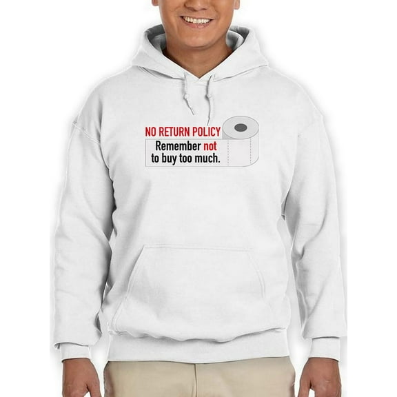 No Return Policy Design Hoodie Men -GoatDeals Designs, Male Large