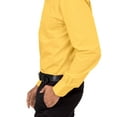 thumbnail image 4 of G-Style USA Men's Regular Fit Long Sleeve Solid Color Dress Shirts - Yellow - Large - 16-16.5 - 32-33, 4 of 6