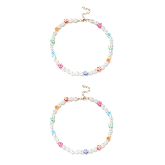 Qarigey Collar de perlas de agua dulce, gargantilla con cuentas, cadena ajustable, joyería Bohemia de verano hecha a mano, accesorio de moda Type3 NO3