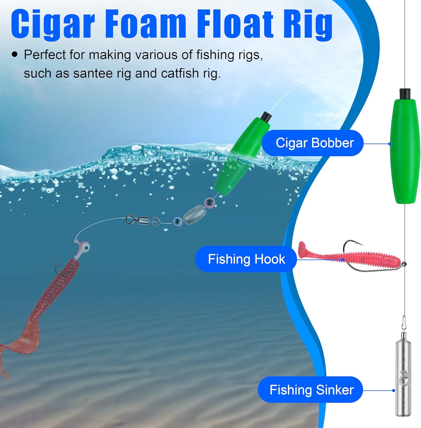 10pcs Foam Fishing Floats For Catfish And Trout - High-Density Buoys In 4 Colors 10pcs Foam Fishing Floats For Catfish And Trout - High-Density Buoys In 4 Colors