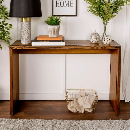 Reclaimed Heart Pine - Solid Rustic Reclaimed Pine Wood Entry Table