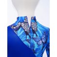 thumbnail image 7 of Aislor Girls Camouflage Print Color Block Liturgical Praise Dance Dress Long Sleeve Worship Lyrical Dancewear Blue 16, 7 of 7