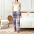 thumbnail image 6 of Lsque Purple Floral Gingham Check Plaid Print Women's Pajama Pants, Lounge Pant - Comfortable Home Wear,Elastic Waistband, Stylish Design-XX-Large, 6 of 9
