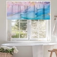 thumbnail image 4 of Pink Blue Marble Valances for Windows, 54 x 18in, Abstract Modern Art Gradient Waves Rod Pocket Kitchen Valance Curtain Light Filtering Window Treatments for Living Room Bedroom, 1 Panel, 4 of 7