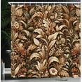 thumbnail image 3 of Ambesonne Brown Shower Curtain, Earthy Colors Fall Flourishes, 69"Wx84"L, Dark Sepia Pale Redwood, 3 of 4