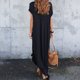 thumbnail image 5 of Vestido De Mujer Vestido de playa dividido Moda Casual Vestido suelto Color sólido para el trabajo (Negro XL) Cgtredaw para Mujer Negro T M, 5 of 6