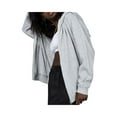 thumbnail image 4 of ZAXARRA Veste à Capuche Zippée pour Femmes à Manches Longues Couleur Unie avec Cordon de Serrage, 4 of 9