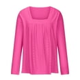 thumbnail image 3 of SHE IS My Orders past Orders Shirts for Women Long Sleeve Plus Size Womens Fall Tops Dressy Casual Long Sleeve Blouses for Women Basic Oversized Tees for Women Pack, 3 of 5