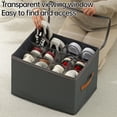 thumbnail image 2 of Shoe Organizer for Closet, Large Shoe Box Storage Containers, Foldable Shoes Storage Organizer Box Bin, Space Saving Shoes Holder, 2 of 8