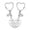 White, variant on FENGGHAO 2 Piece Mother Daughter Heart Shape Matching Keychain Set Zinc Alloy Keyrings Mom and Daughter Gift for Mothers Day Birthday