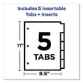 thumbnail image 4 of Plastic Insertable Dividers, 5-Tab, Letter | Bundle of 5 Sets, 4 of 4