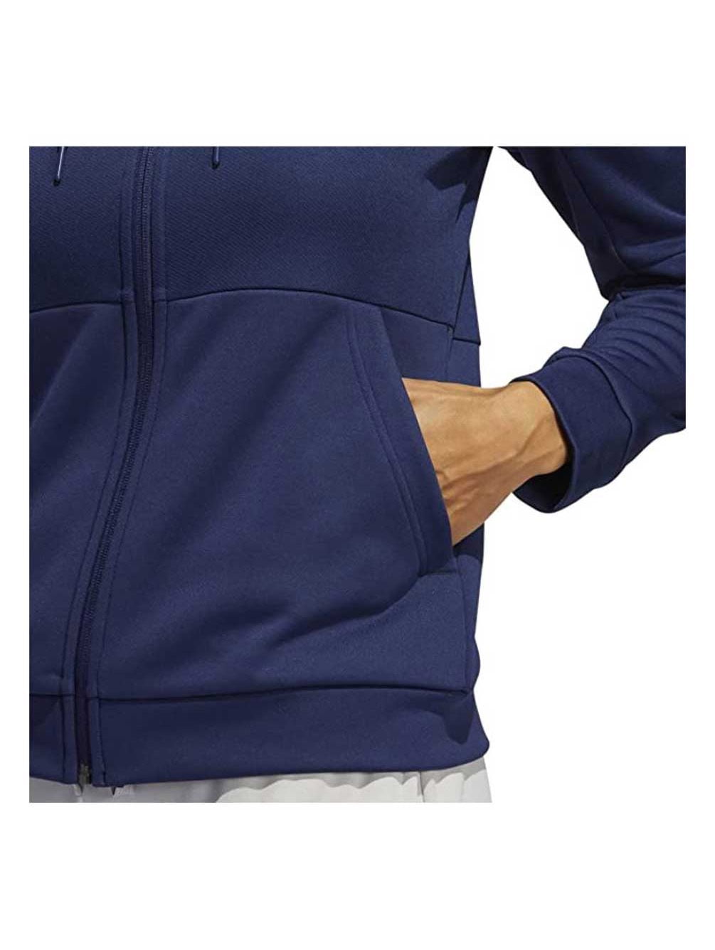 Adidas Women's TI FZ Full-Zip Jacket, Moisture Wicking - Navy Blue/White (XS)