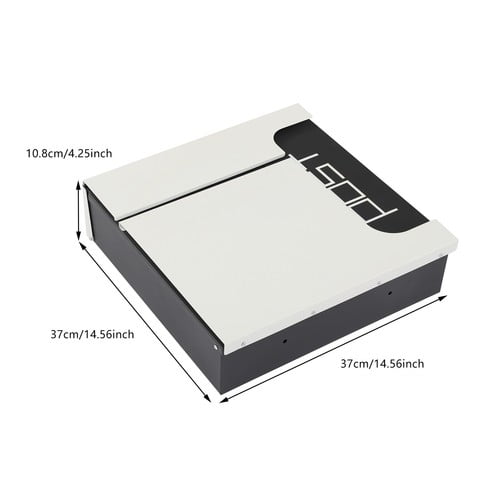Stainless Steel Mail Letter Post Box Outdoor Wall Mount Lockable Letters Mailbox