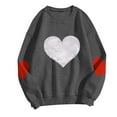 thumbnail image 5 of Kilaqueen Valentines Day Sweatshirt for Women Funny Love Heart Shirts Casual Fashion Sequin Pullover Blouses Valentine Gifts Oversized Long Sleeve Tunic Tops, 5 of 6
