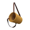 thumbnail image 2 of Cesta de frutas tejida a mano con correas para los hombros, mochila rústica de polipropileno para picnic, exteriores, playa y granja., 2 of 8