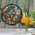 thumbnail image 3 of AatoeaX Stylish Cross - Floral Transparent Acrylic Hanging Decor - Artistic, Hassle - free Install, Great for Home/Church, 3 of 7