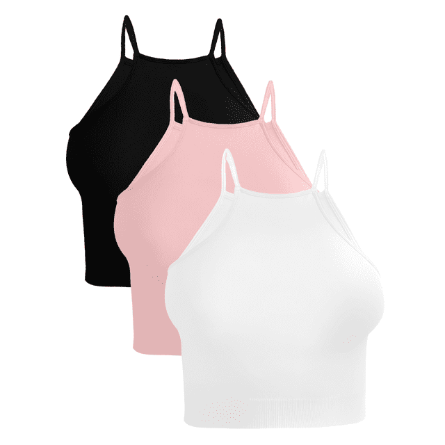 SET DE 3 TOP DE MUJER UNITALLA PARA USO DEPORTIVO O CASUAL TELA STRETCH