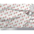 thumbnail image 3 of Soimoi White Moss Georgette Fabric Strawberry Fruit Decor Fabric Printed Yard 44 Inch Wide, 3 of 3