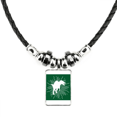 thumbnail image 1 of Side Animal Hunting Hunting Necklace Jewelry Torque Leather Rope Pendant, 1 of 3