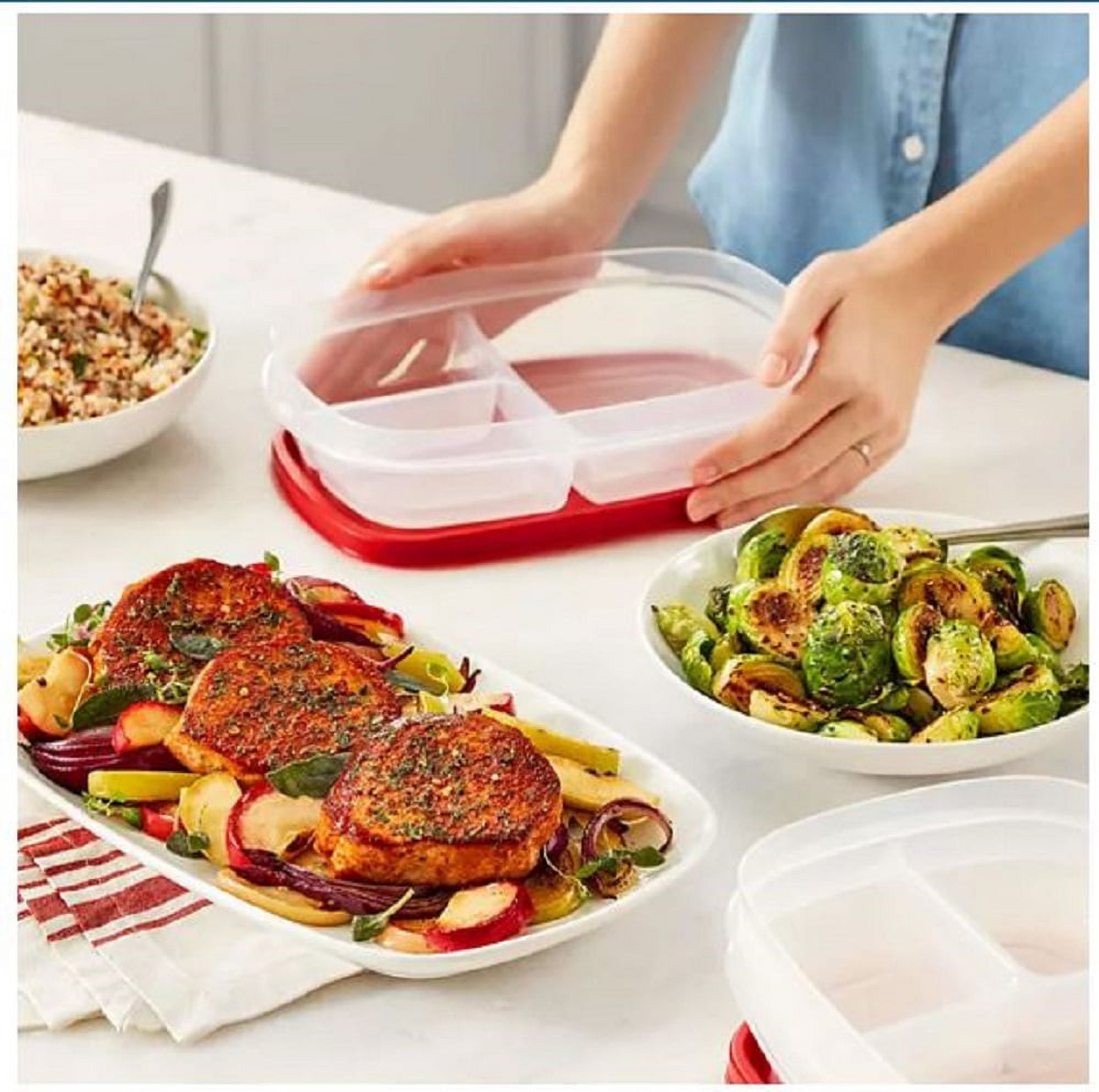 Plastic Meal Prep Container set w/Lid Food Storage BPA free Microwave Safe  14 pc