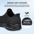 thumbnail image 5 of AMANSSE Women's Hands-Free Walking Shoes Non Slip Sock Casual Air Cushion Fashion Sneakers Lightweight Comfortable Tennis Workout Running Shoes All Black Size 5, 5 of 7