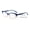 Royal Blue, variant on Women Cateye Progressive Clear Bifocal Reading glasses - No Line or Bubble - Zero Power on Top CR08 +2.50