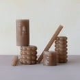 thumbnail image 2 of Creative Co-Op Creative Co-Op Unscented Face Pillar Candle, Cappuccino, 2 of 4