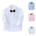 thumbnail image 4 of Utoimkio Little Boys Long Sleeve Button Down Dress Shirts Solid Gentleman's School Uniform Shirt Blouses for Boys 2-14 Years, 4 of 4