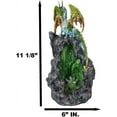 Green Emerald Quartz Armored Dragon Climbing On Crystal Gemstone Quarry