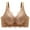 Khaki, variant on IROINNID Push-Up Bras For Women Graphic Prints Plus Size Sexy Lace Non-Steel Ring Bowknot Underwear