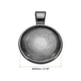 thumbnail image 2 of Uxcell Pendant Trays with Transparent Glass Cabochons, 20 Sets 20mm Round Bezel Trays Pendant Dome Tiles, Dark Gray, 2 of 6