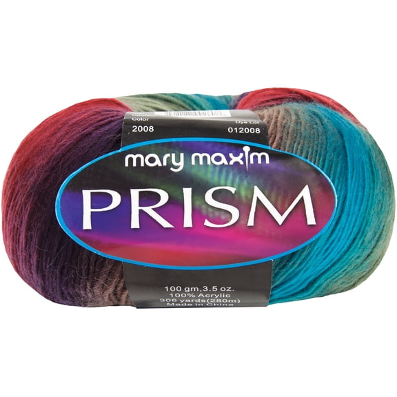 Mary Maxim Prism Yarn, Soft Acrylic DK Variegated Yarn 3.5 oz Skein 290 Yards, Autumn Mist