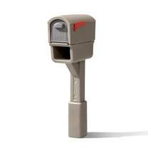 Step2 MailMaster Express Plus Plastic Small Mailbox Brown with Post