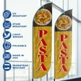 thumbnail image 2 of Pasta Feather Flag(11.5feetX2.5feet) by DreamController | Outdoor Business Advertising Tall Flag | Weather-Resistant Knitted Swooper Flag | Made in USA | HD Print (Flag Only), 2 of 3