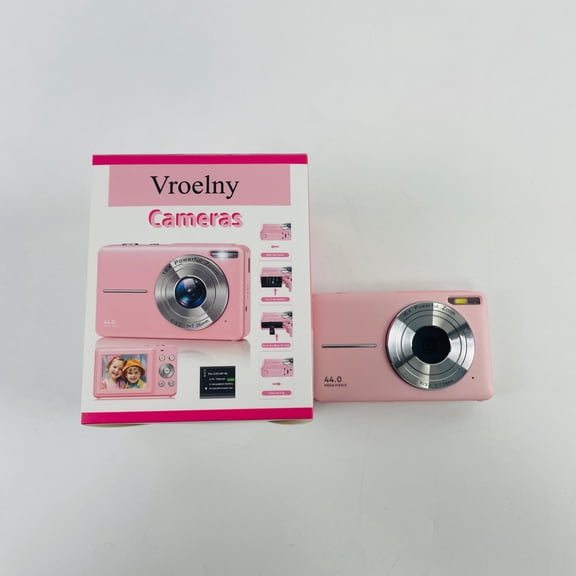 Vroelny Cameras,Digital Camera 44MP & 1080P HD Video Camera, 16X Digital Zoom Compact Camera with 2.5" LCD Screen