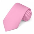 thumbnail image 2 of Jacob Alexander Men's Solid Color Regular Length Neck Tie - Carnation Pink, 2 of 8