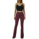 thumbnail image 3 of Txlixc Pantalones de yoga de color sólido para mujer, pantalones acampanados largos ajustados de cintura alta elástica para primavera otoño, ropa de mujer Txlixc  Estilo de ocio, 3 of 9