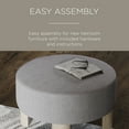 thumbnail image 5 of Maven Lane Celia Contemporary Upholstered Ottoman with Refined Grey Wood Finish, 5 of 7