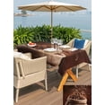 thumbnail image 6 of 60x84 Inch Outdoor Tablecloth with Umbrella Hole Zipper Rectangle Coffee Beans Rectangular Tablecloths Outside Waterproof Dark Brown Falling Cafe Bean Sacks Modern Patio Table Cover for Picnic Party, 6 of 8
