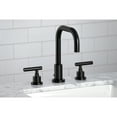 thumbnail image 2 of Kingston Brass FSC8930CML Manhattan Widespread Bathroom Faucet with Brass Pop-Up, Matte Black, 2 of 8