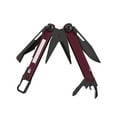 thumbnail image 4 of Swiss Tech 10 in 1 Multitool with Spring Action Shears AUS 8 Steel Blade Carabiner and Sheath, Maroon, 4 of 6