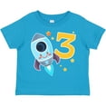 thumbnail image 3 of Inktastic Rocket Space Ship Happy Third Birthday Boys or Girls Toddler T-Shirt, 3 of 5