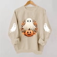 thumbnail image 2 of Enjoytime Halloween Crew Neck Sweatshirts Women Ghost Pumpkin Print Long Sleeve Pullover Tops Spooky Season Fashion Casual Sweatshirt, 2 of 5