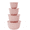 Pink, variant on FSAGAE Round Glass Food Storage Containers 4 Piece Set with Airtight Lids for Salad Meal Prep Gray