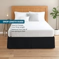thumbnail image 3 of 550-TC Egyptian Cotton Dust Ruffle/Bed Skirt King Size 1-Pieces Split Corner Tailored Bed Skirt 20" Inch Drop Length Black Stripe, 3 of 5