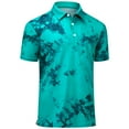 thumbnail image 2 of Golf Shirts for Men Moisture Wicking Breathable Polo Shirt Short Sleeve Green XXL, 2 of 9